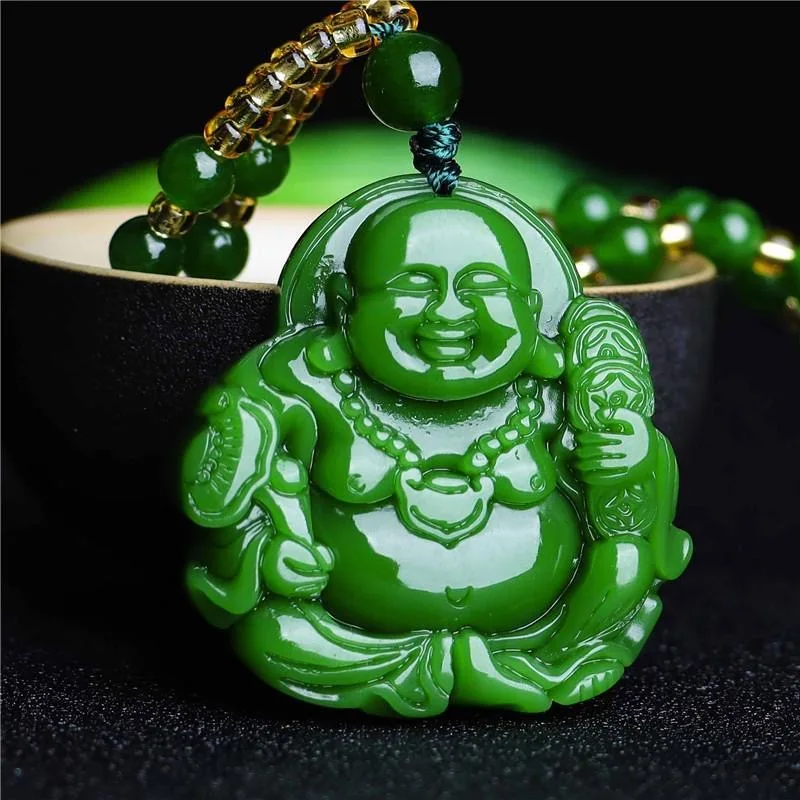 Cocktail Shaker Set - Chinese Groene Jade Maitreya Boeddha Hanger