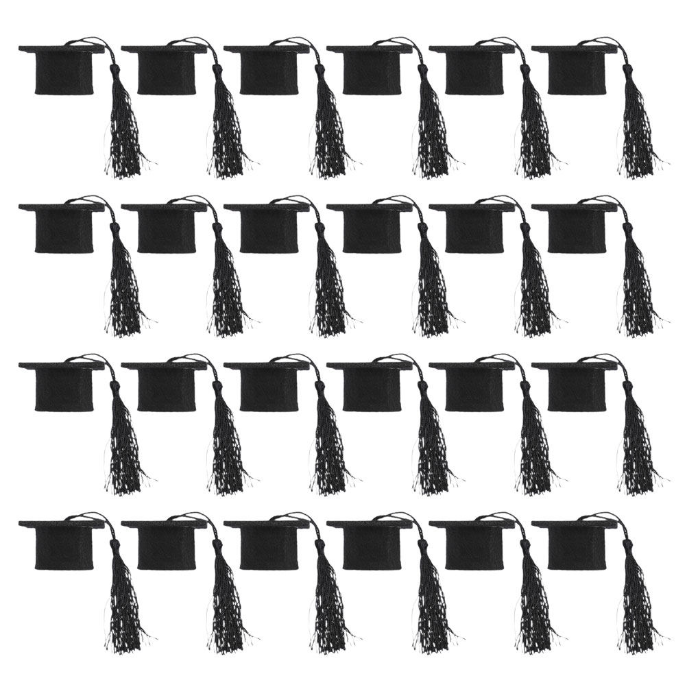 Wine Beer Hat - 24 stuks Mini Afstudeerpet Toppers Vilt