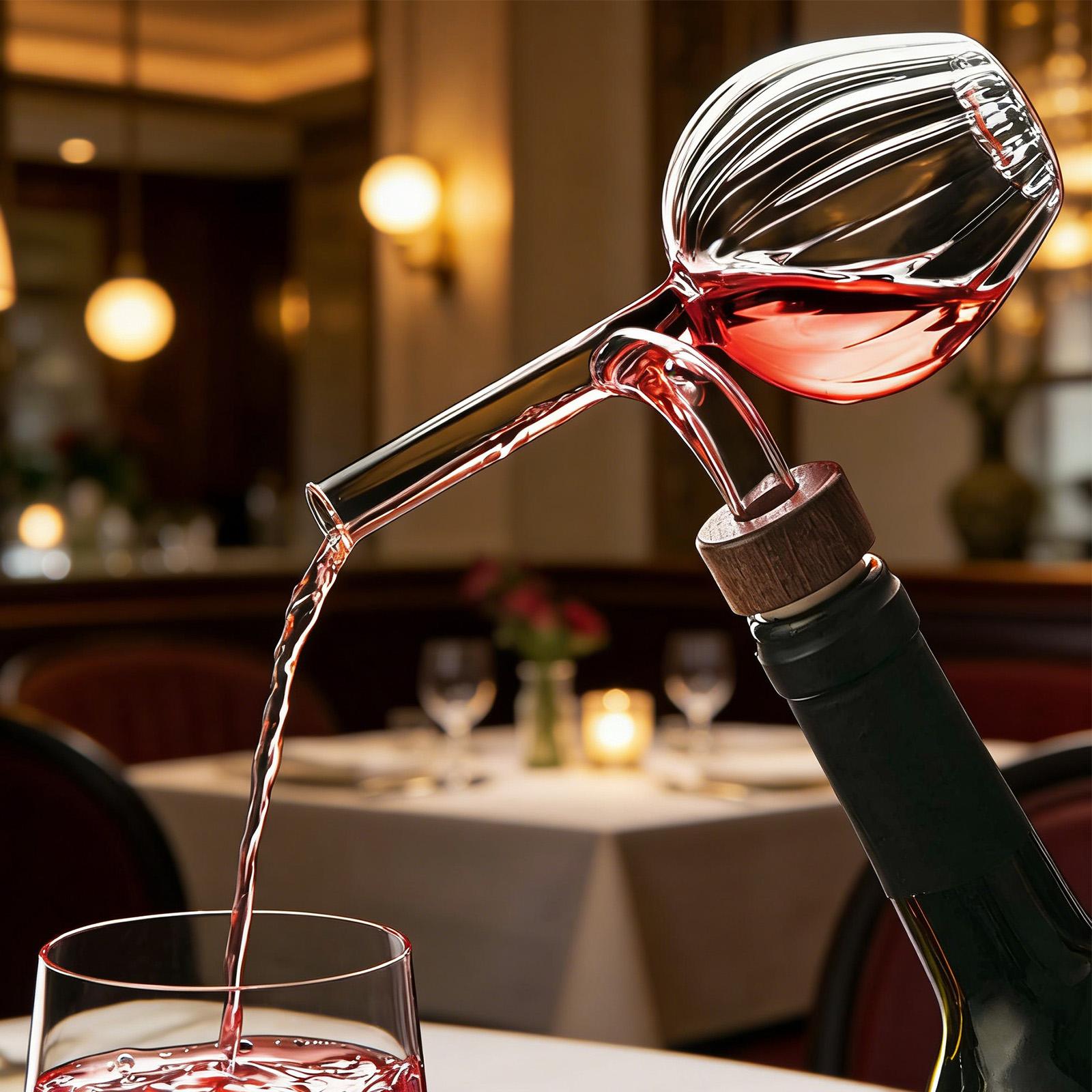 Moderne transparante rode kara - Wine Aerator Pour recensie en prijs