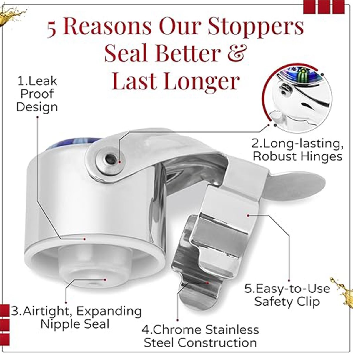 (A02R] 2 stuks wijnstopper en  - Wine & Beer Guayaquil recensie en prijs